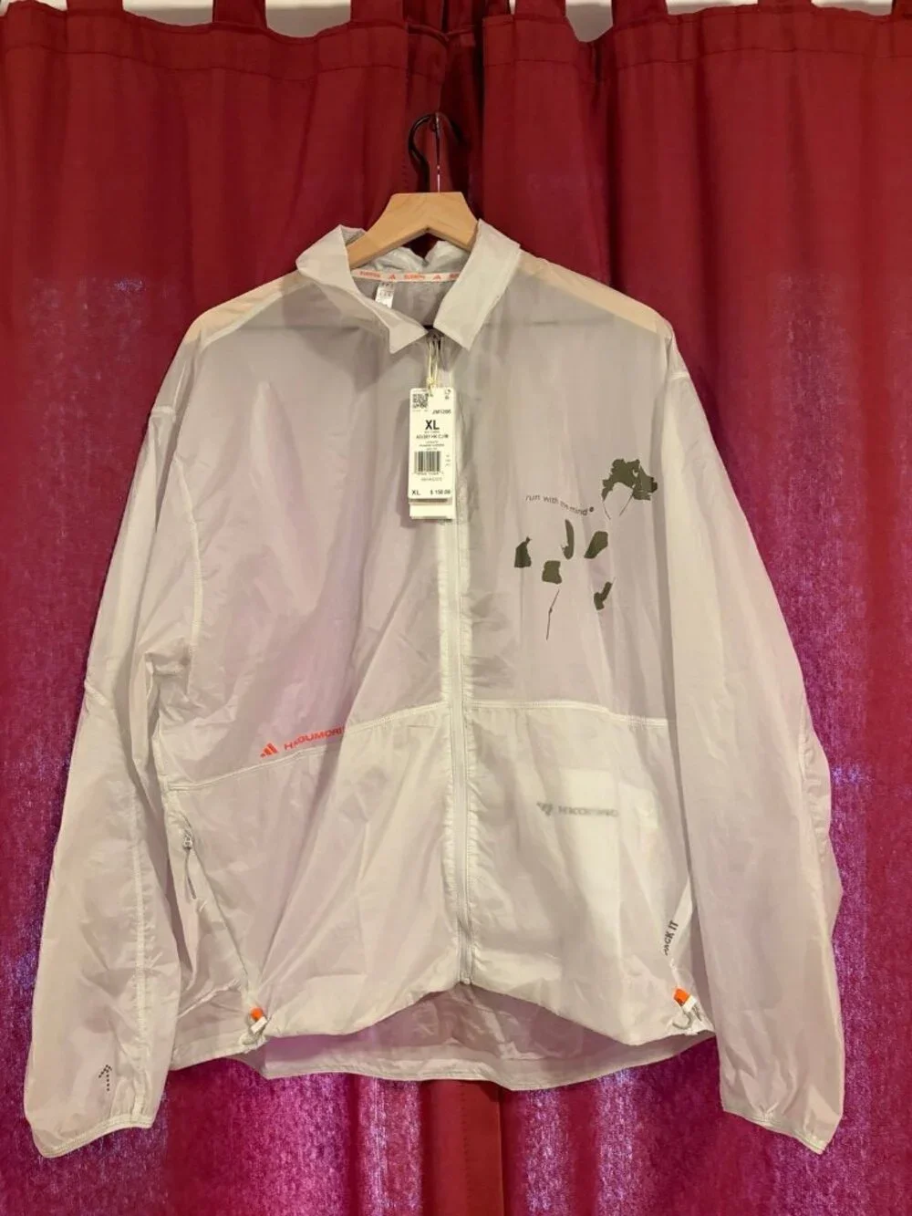 Adidas Adi 365 X H.Koumori Running Coach Jacket White mens size XL JM1206